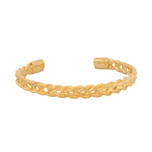 Cleopatra Twist Gold Cuff Bracelet