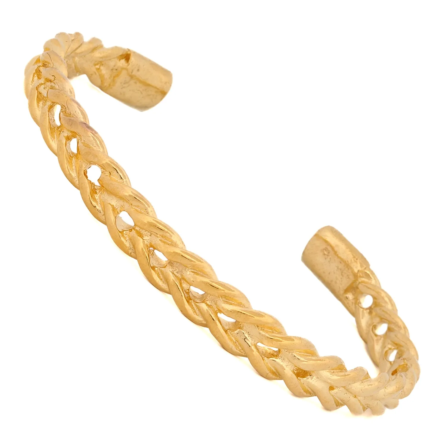 Cleopatra Twist Gold Cuff Bracelet