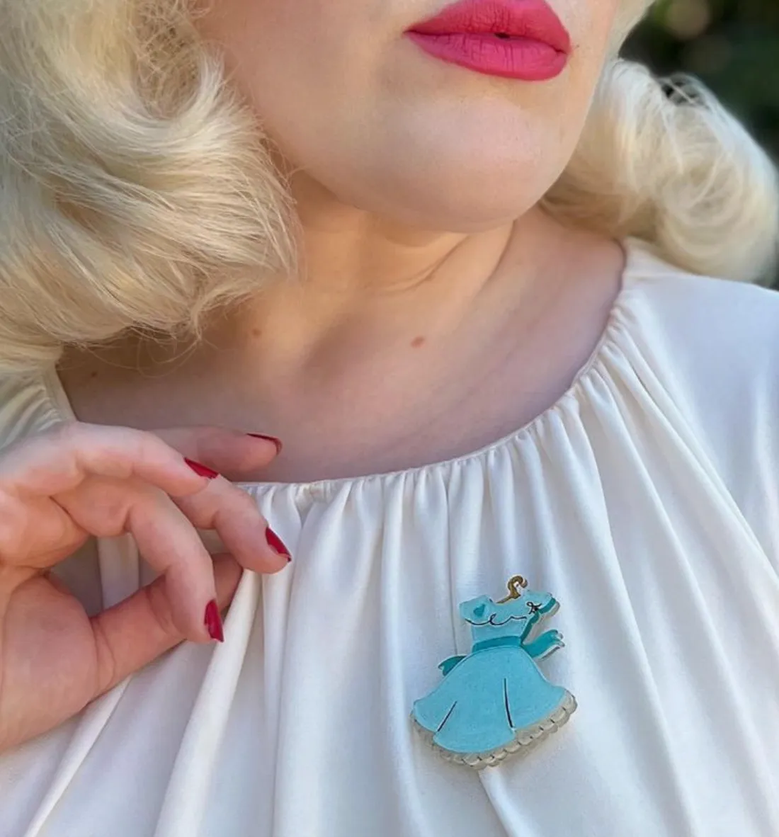 Closet Couture Brooch By Asia Ellington X Lipstick & Chrome