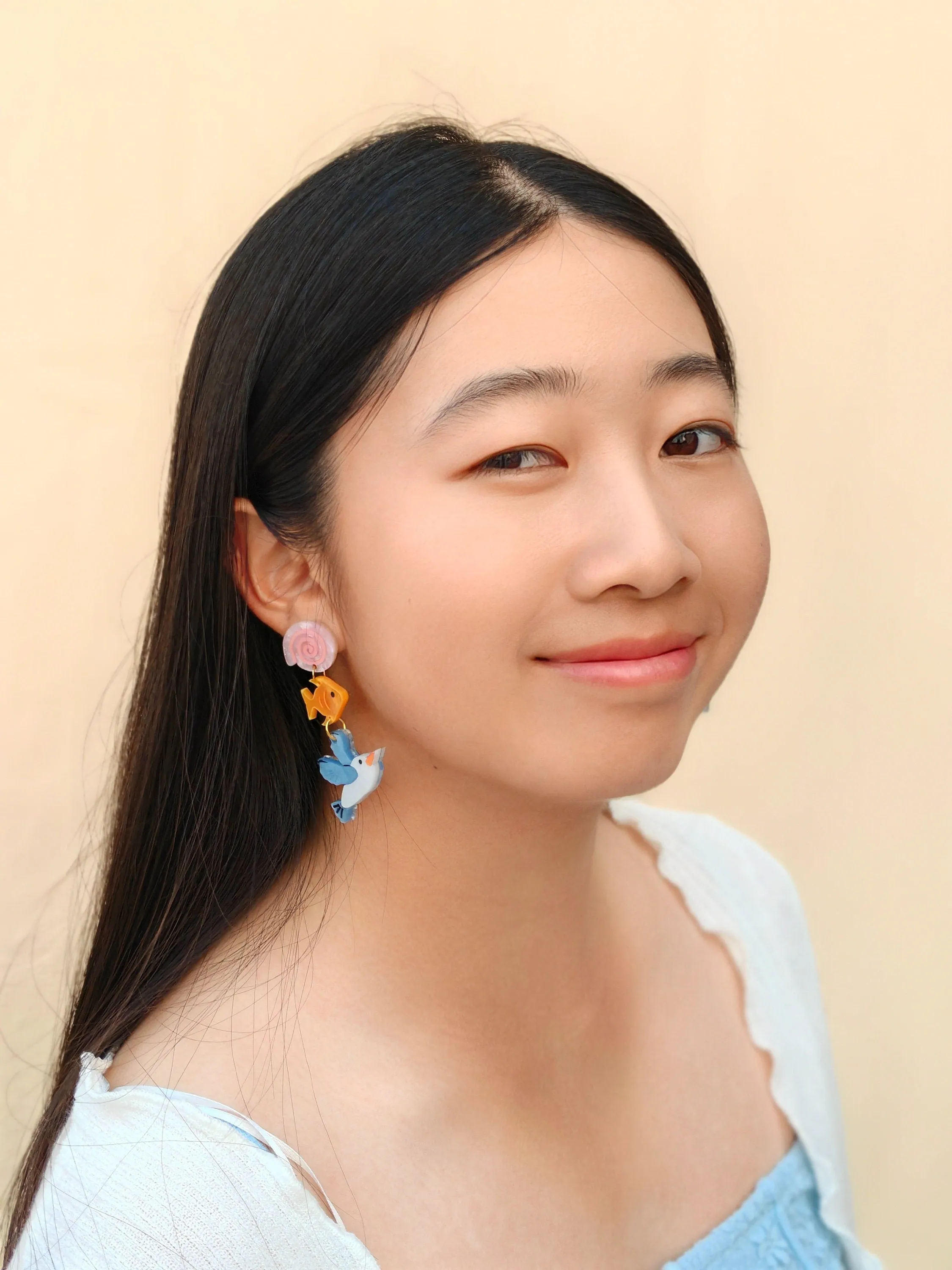 Coastal Seagull Mismatch Earrings