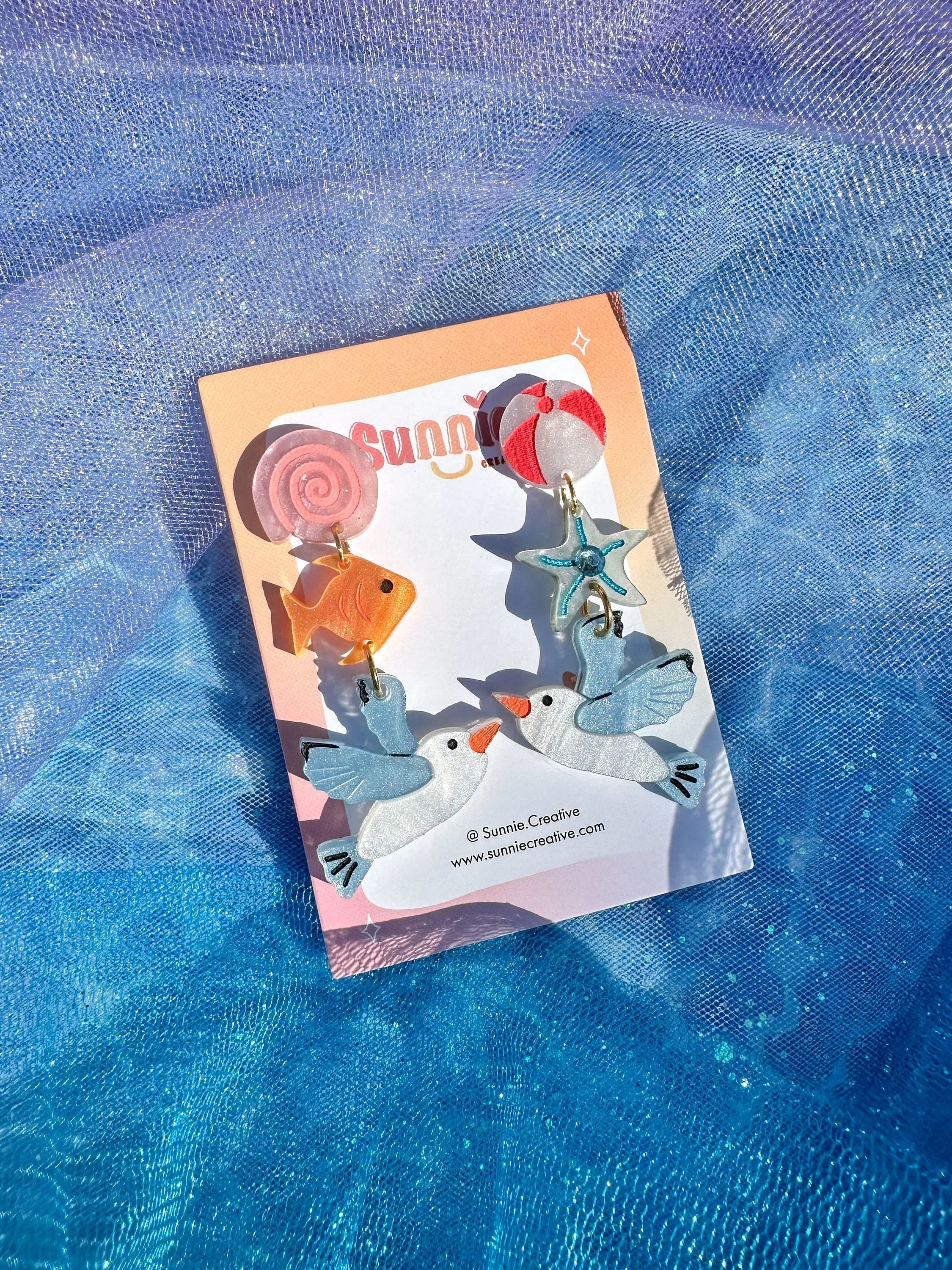 Coastal Seagull Mismatch Earrings