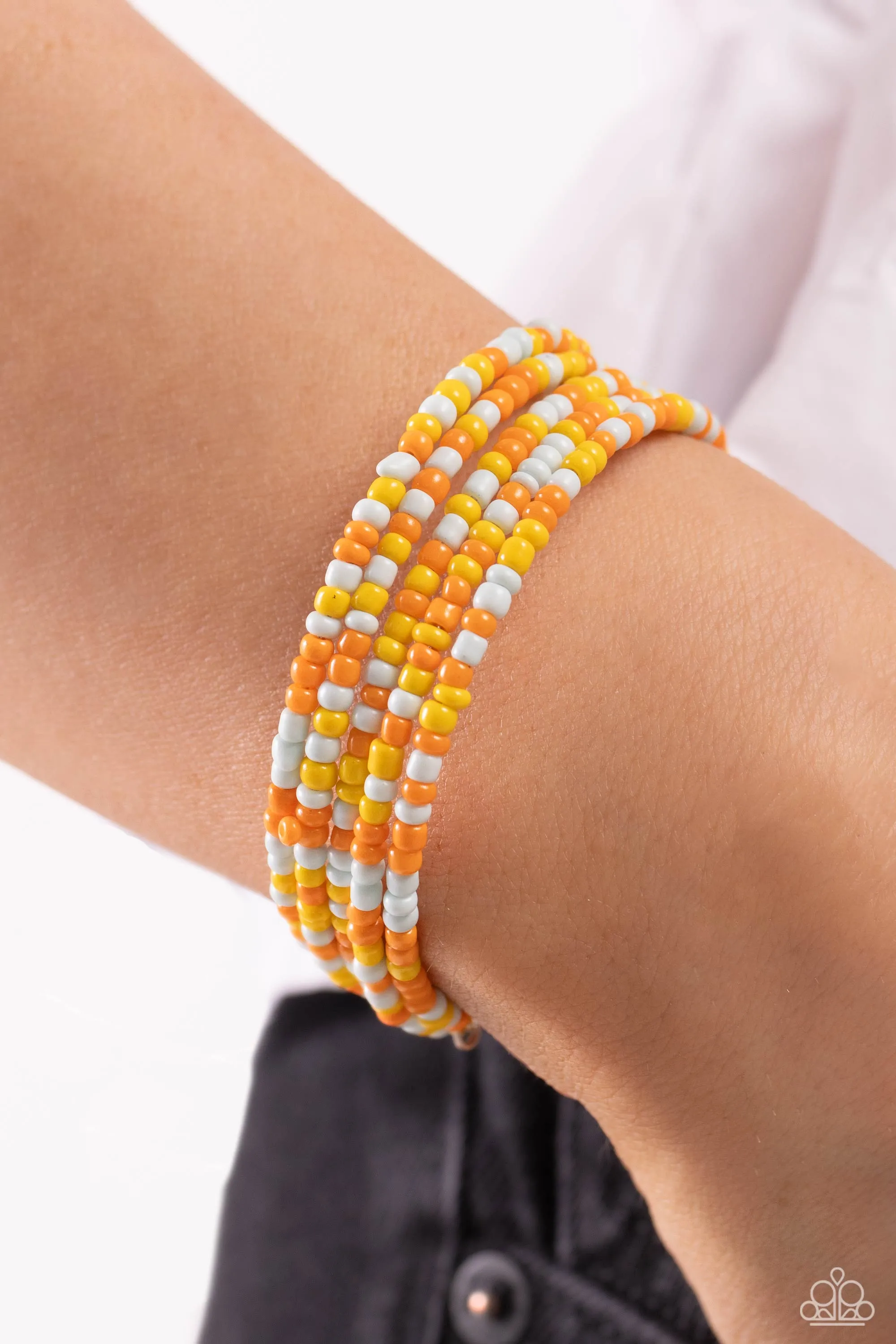 Coiled Candy - Yellow (Seed Bead) Bracelet