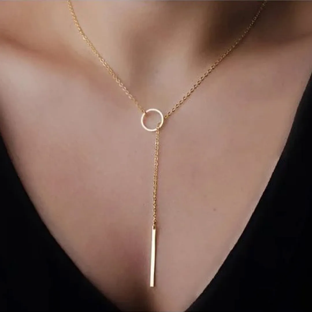 Combo Of 2 Moon Dropping Star and Y Shaped Pendant
