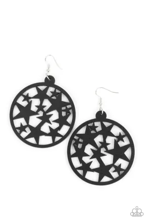 Cosmic Paradise Black Earrings Paparazzi