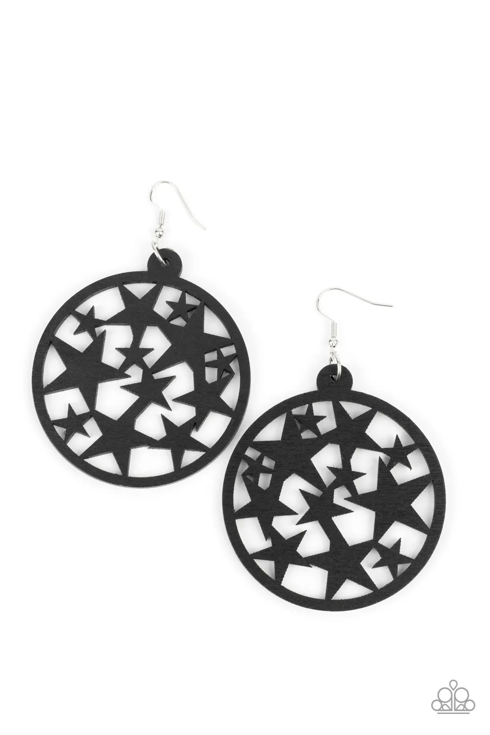 Cosmic Paradise Black Earrings Paparazzi