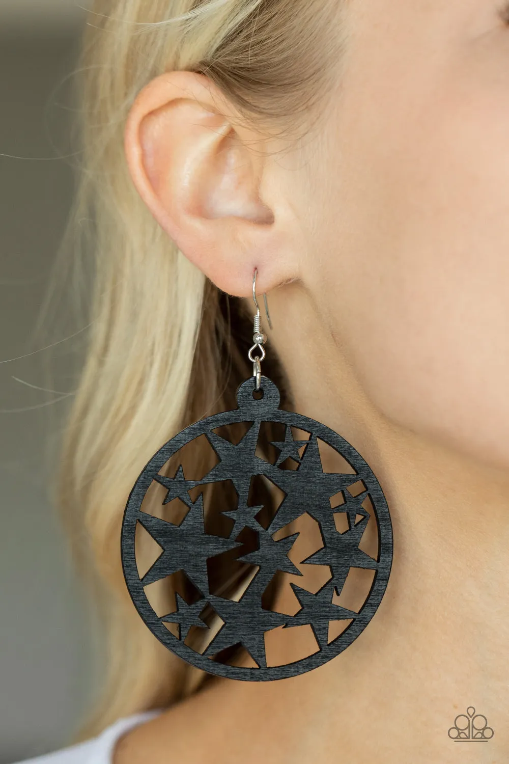 Cosmic Paradise Black Earrings Paparazzi