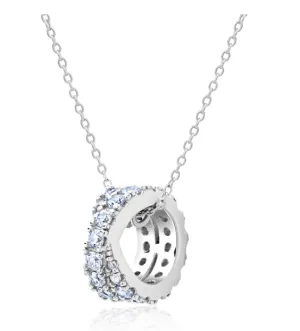 Crislu Grace Rolling Pendant in Platinum