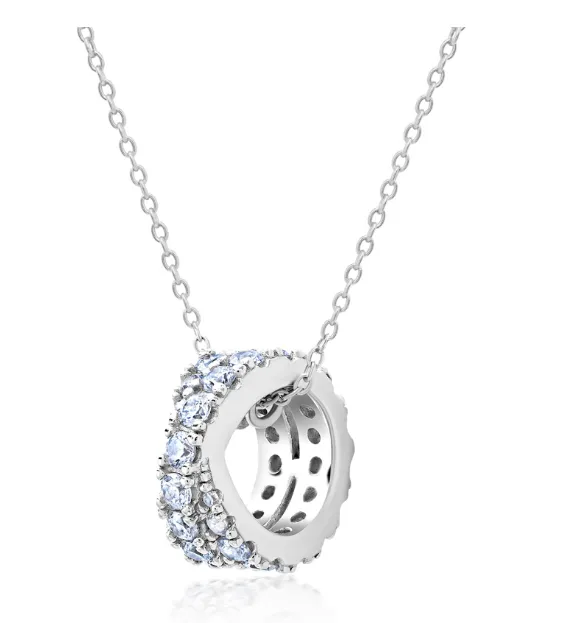 Crislu Grace Rolling Pendant in Platinum