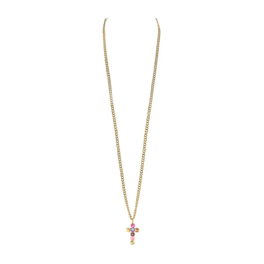 Cross Necklaces in ombre: Pink