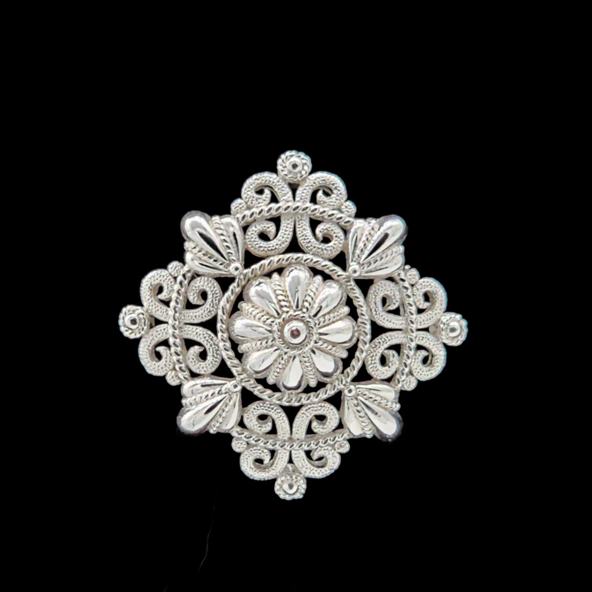 Crown Trifari Vintage Domed Brooch With Regal Style