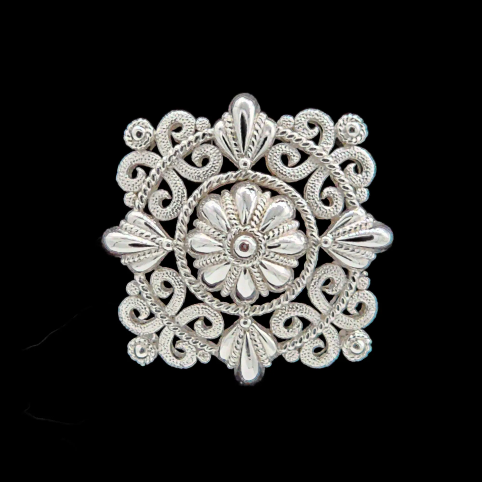 Crown Trifari Vintage Domed Brooch With Regal Style
