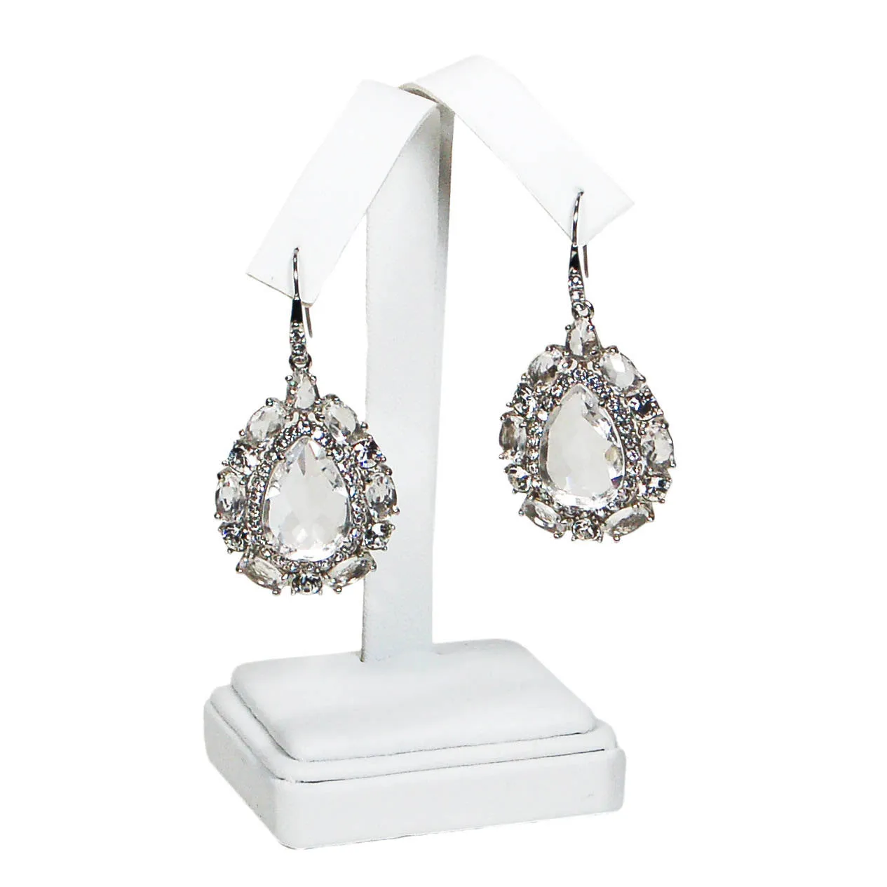 Crystal Rhinestone Statement Earrings by Monet