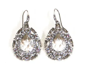 Crystal Rhinestone Statement Earrings by Monet