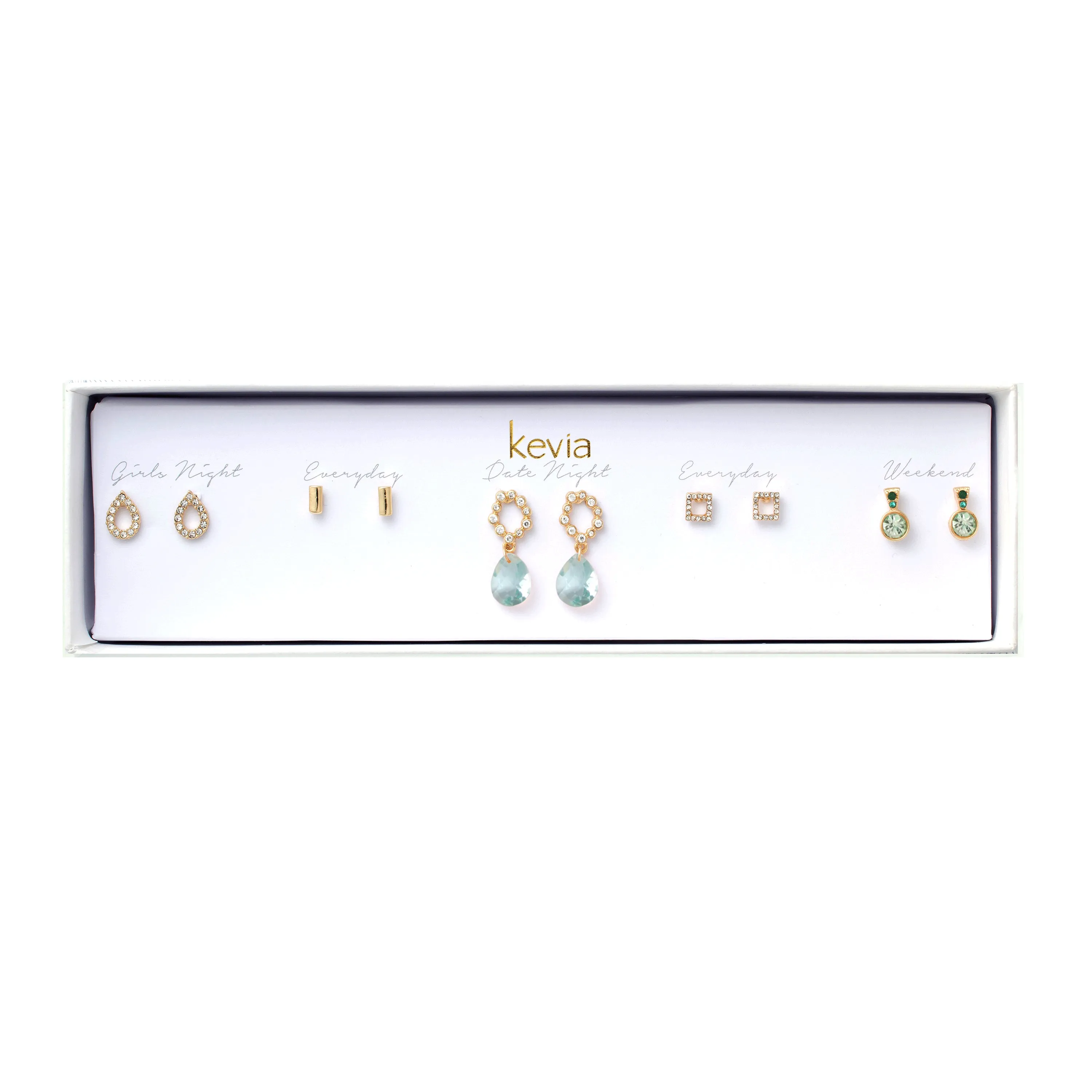 Crystal Teardrop Statement Earring Set