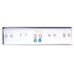 Crystal Teardrop Statement Earring Set