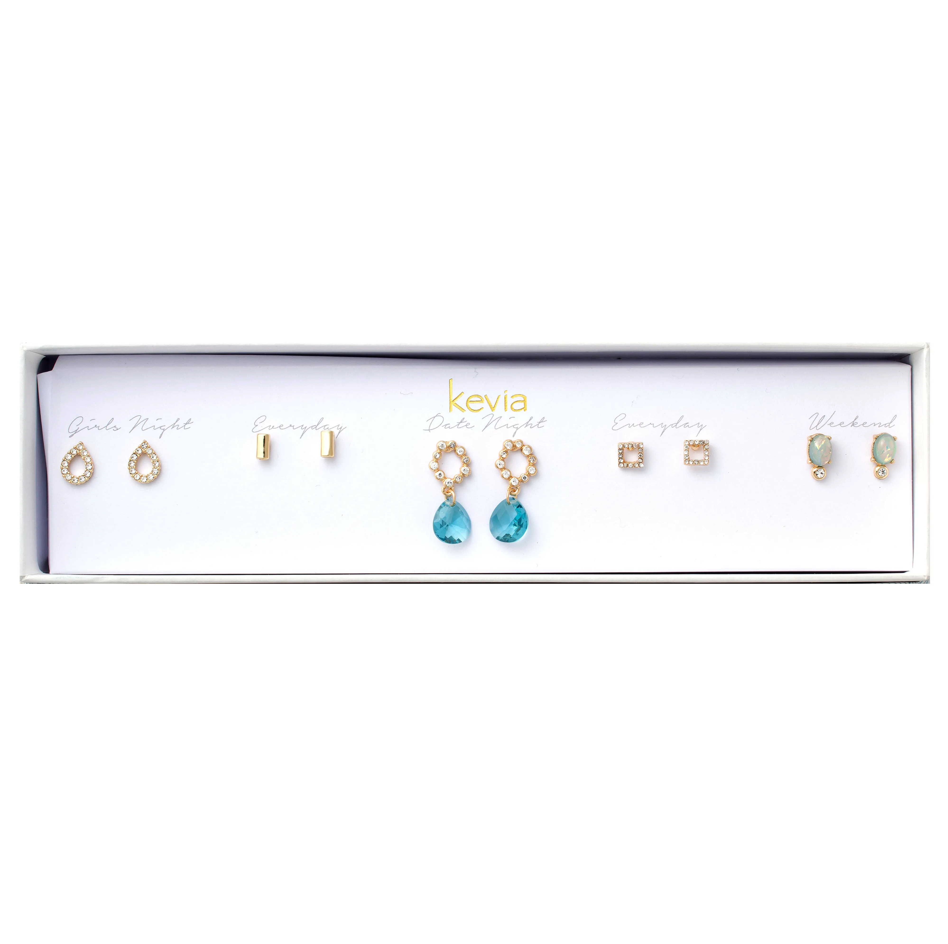 Crystal Teardrop Statement Earring Set