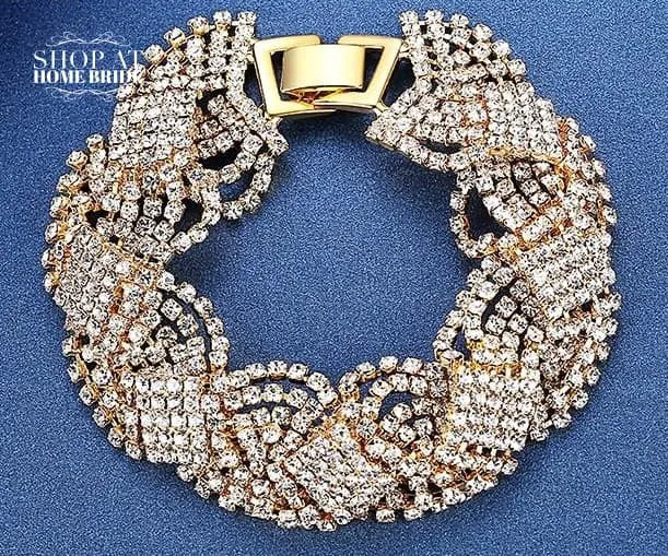 Crystal Twisted Wedding Bracelet
