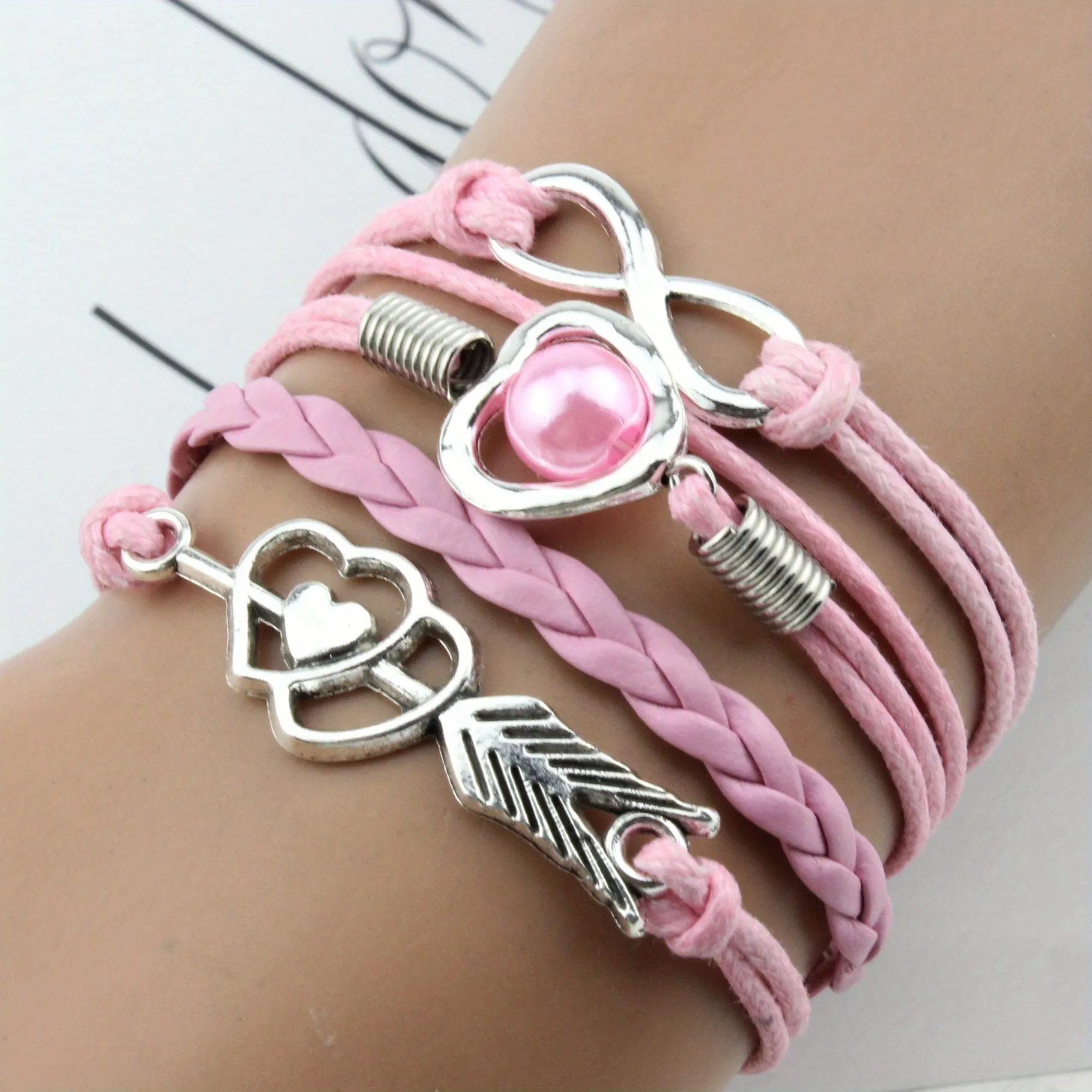Cupid's Arrow Infinity Pearl Bracelet