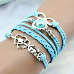 Cupid's Arrow Infinity Pearl Bracelet