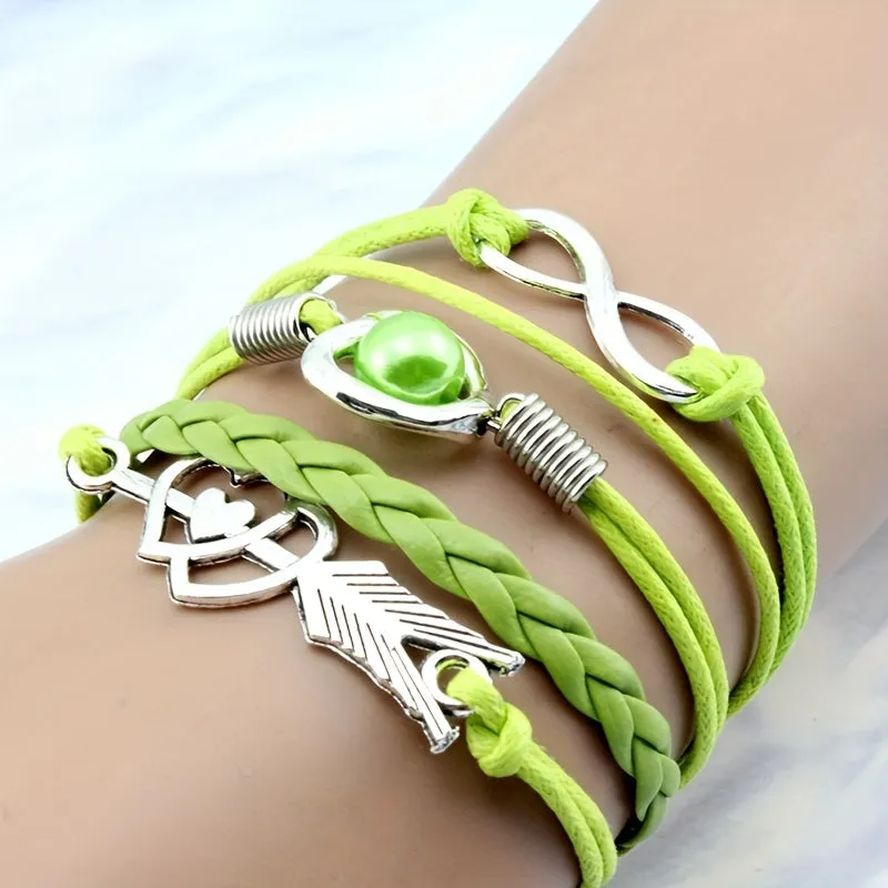 Cupid's Arrow Infinity Pearl Bracelet