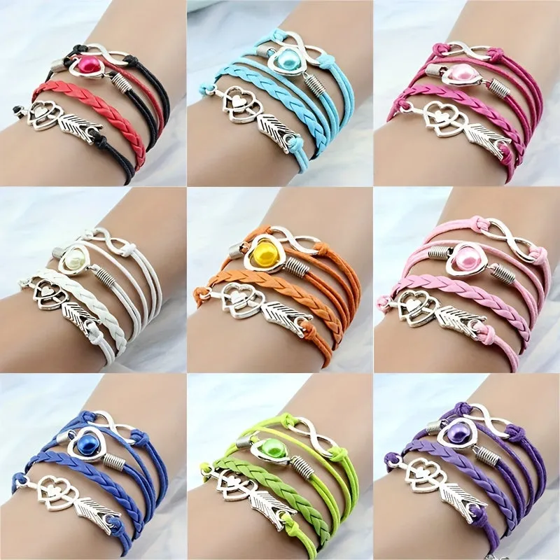 Cupid's Arrow Infinity Pearl Bracelet