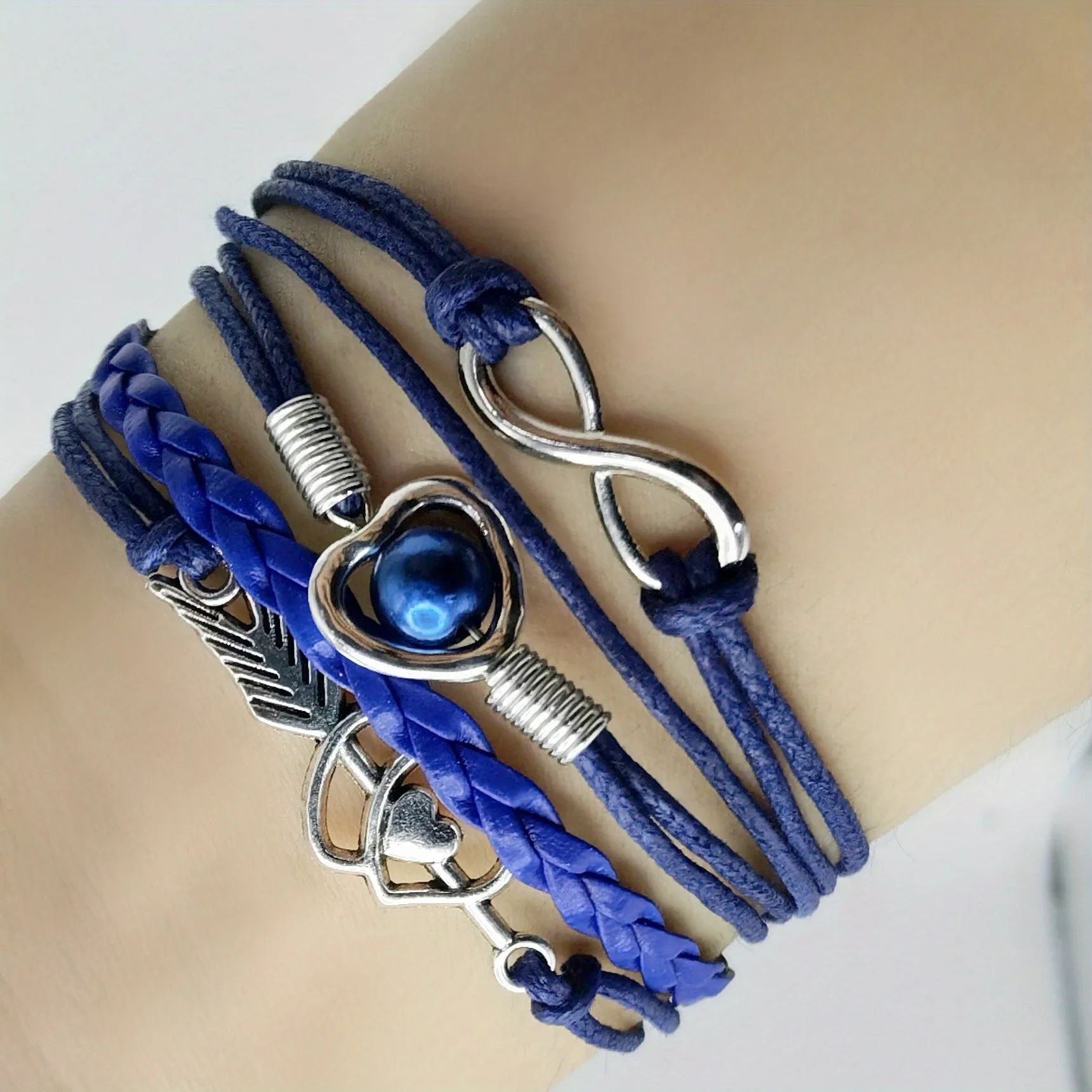 Cupid's Arrow Infinity Pearl Bracelet
