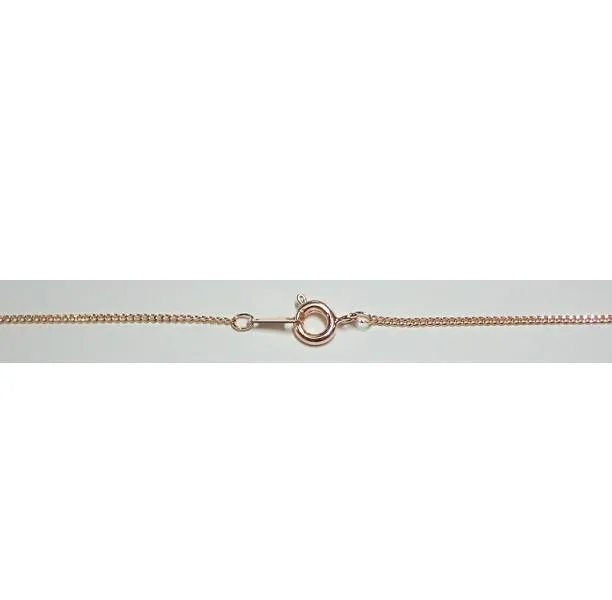 Curb (Diamond Cut) Necklaces in Silver Plated, Yellow Gold Plated, Pink Gold Plated (1.0mm)  - Packet of 12
