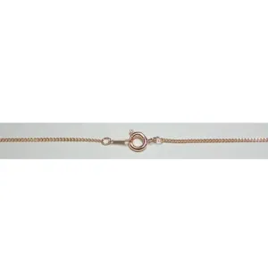 Curb (Diamond Cut) Necklaces in Silver Plated, Yellow Gold Plated, Pink Gold Plated (1.0mm)  - Packet of 12