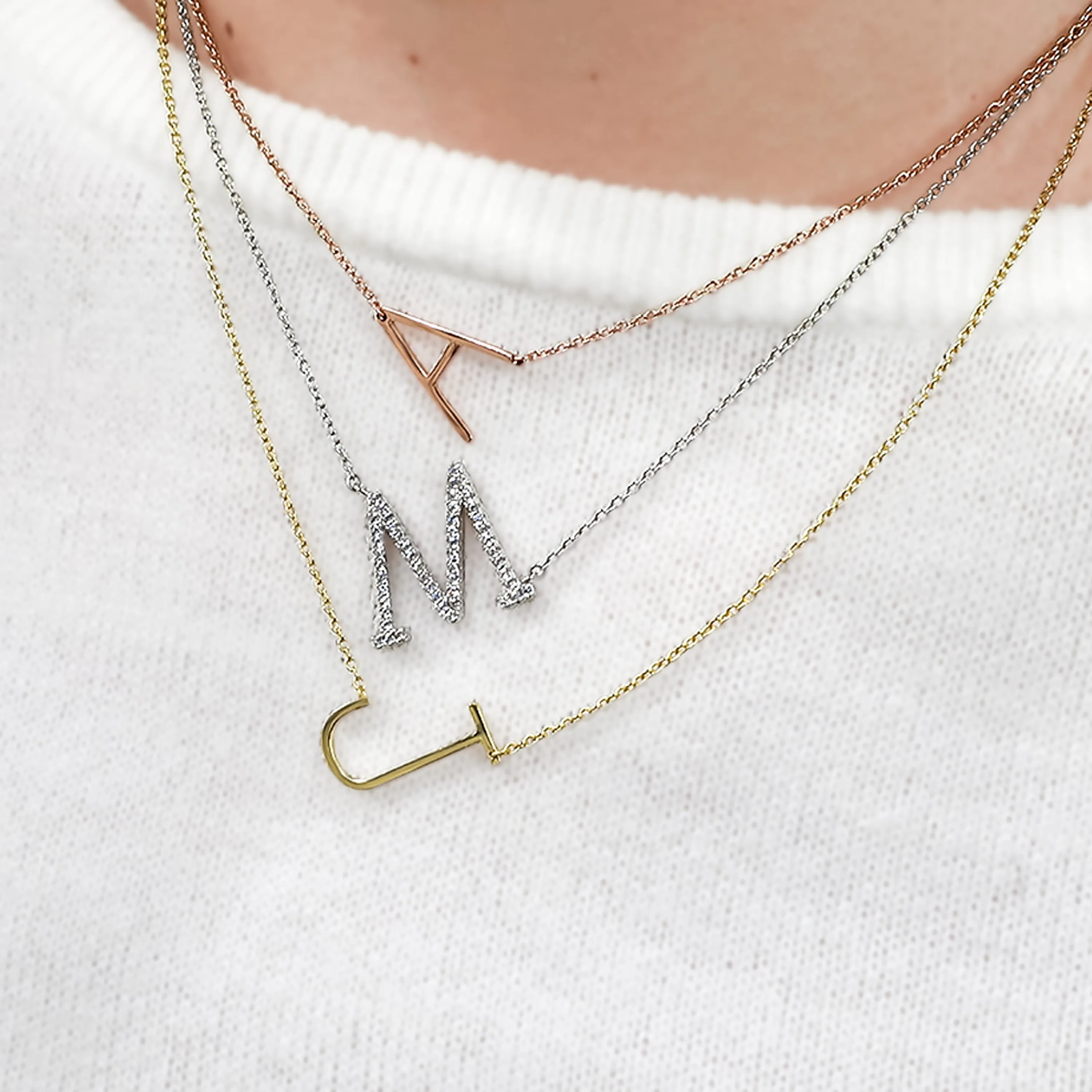 Cz Letter K Necklace