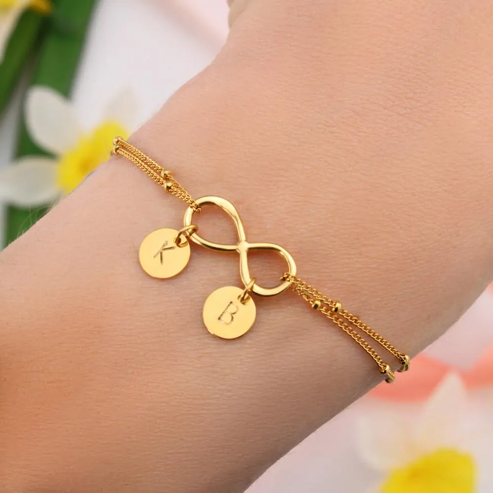 Dad Remembrance, Your guiding hand-Infinity Bracelet
