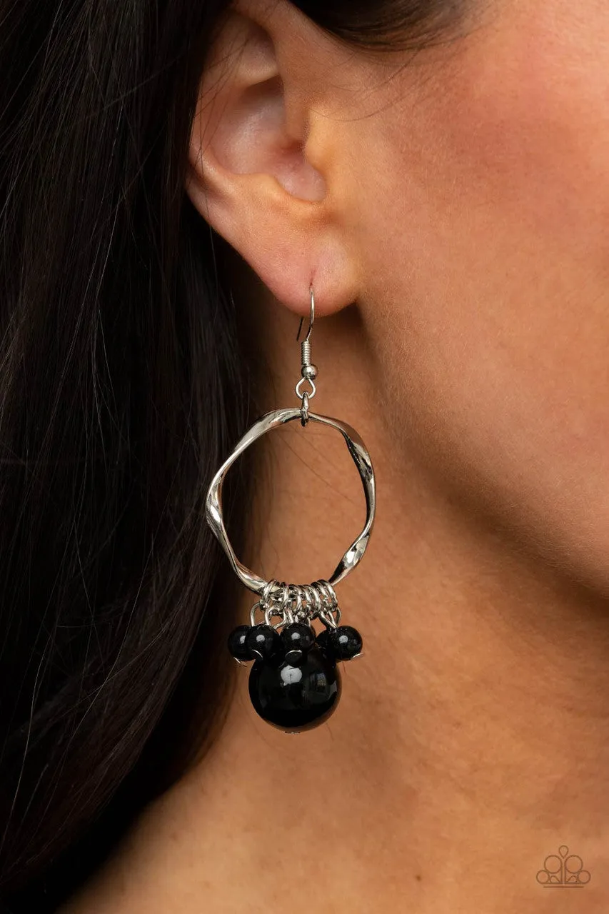 Delectably Diva Black Paparazzi Earrings