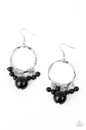 Delectably Diva Black Paparazzi Earrings