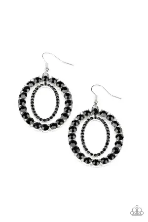 Deluxe Luxury Black Paparazzi Earrings