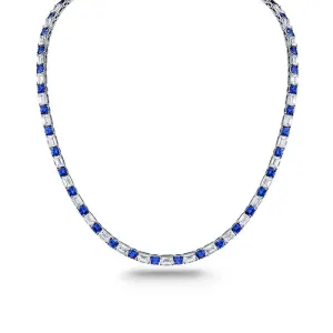Diamond & Sapphire Necklace