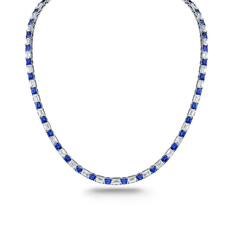 Diamond & Sapphire Necklace