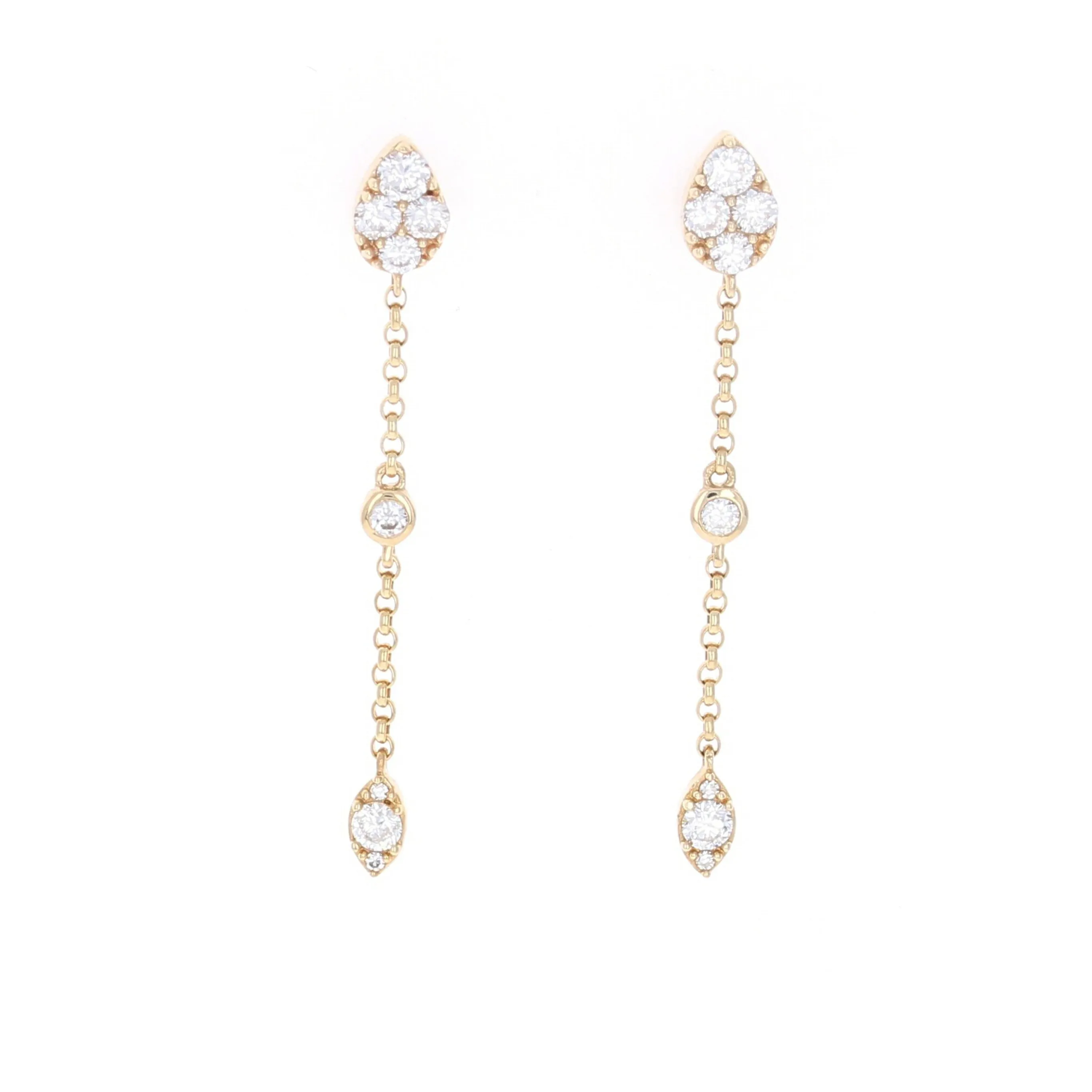 Diamond Stud Dangles