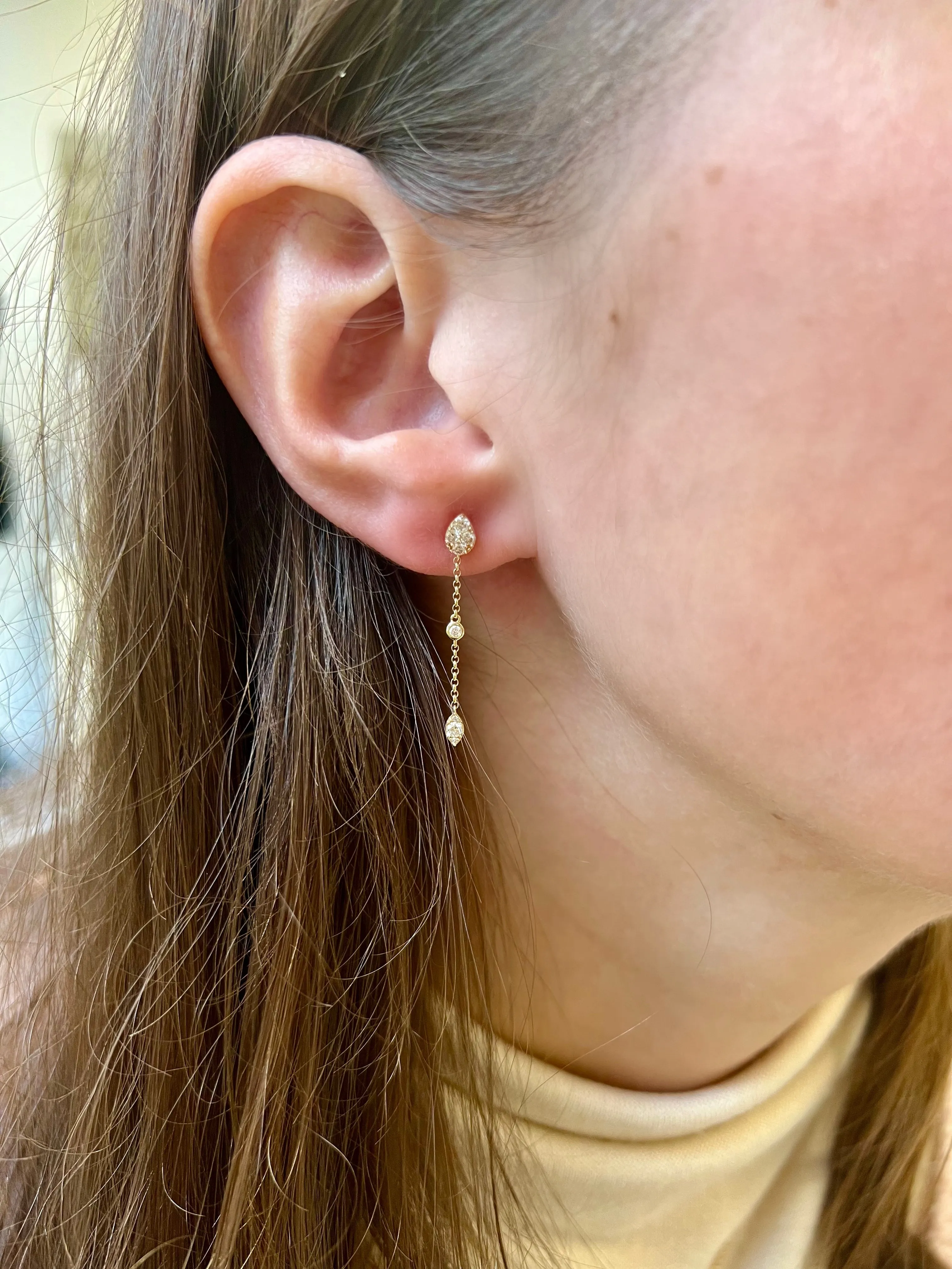 Diamond Stud Dangles