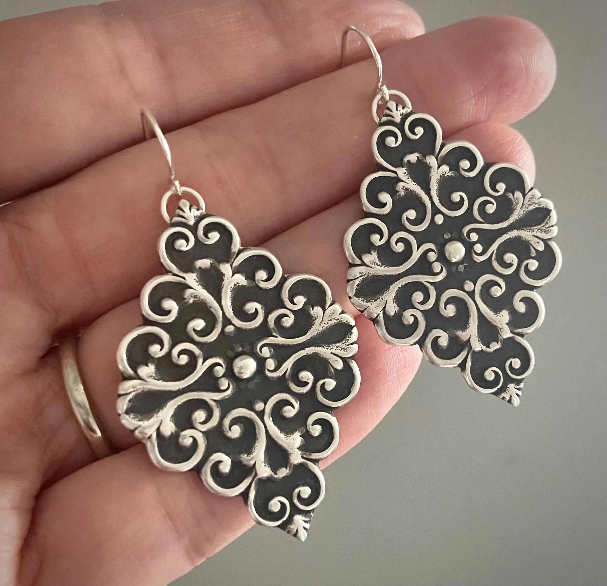 Diamond Swirl Earrings