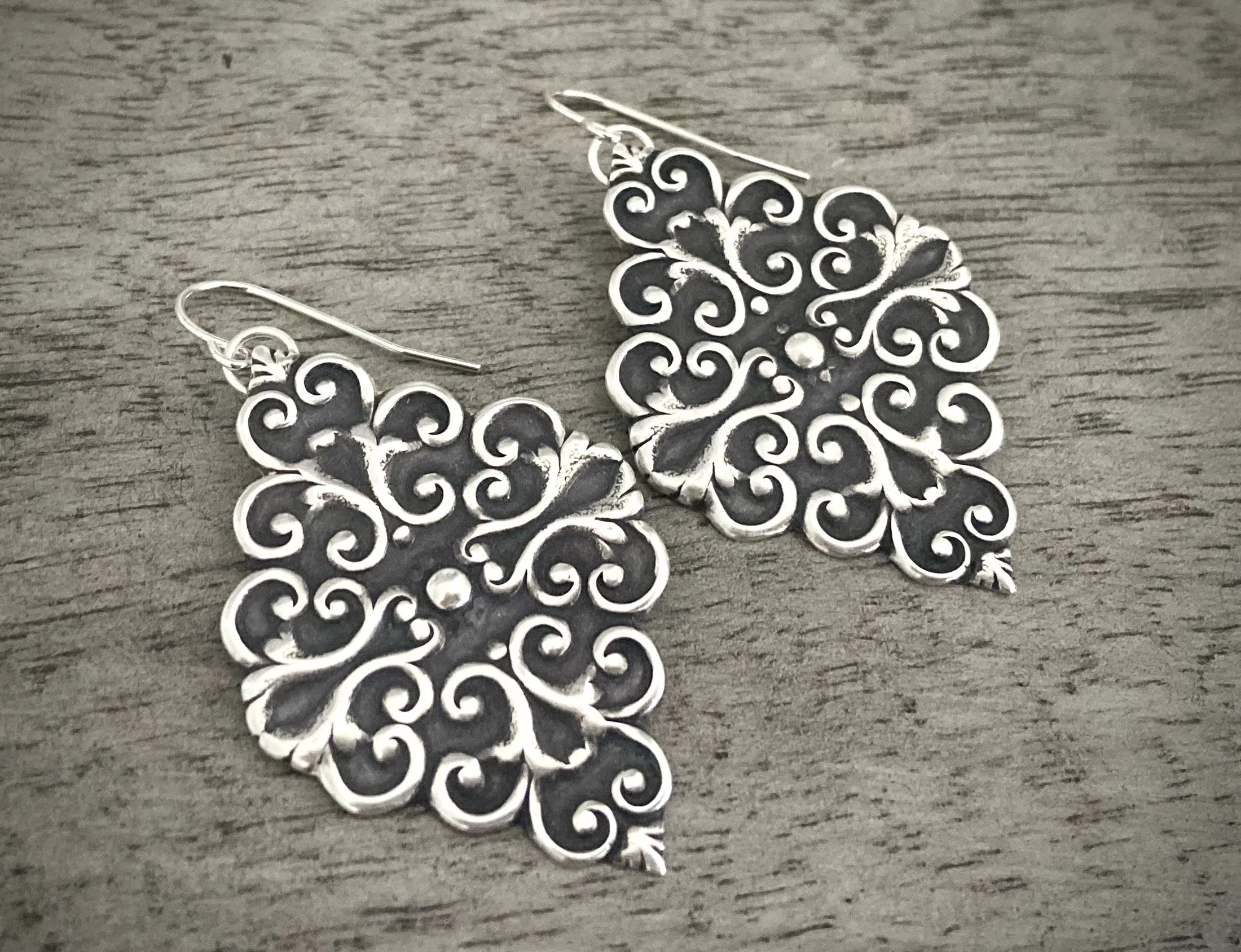 Diamond Swirl Earrings