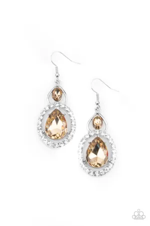 Double the Drama Brown Paparazzi Earrings