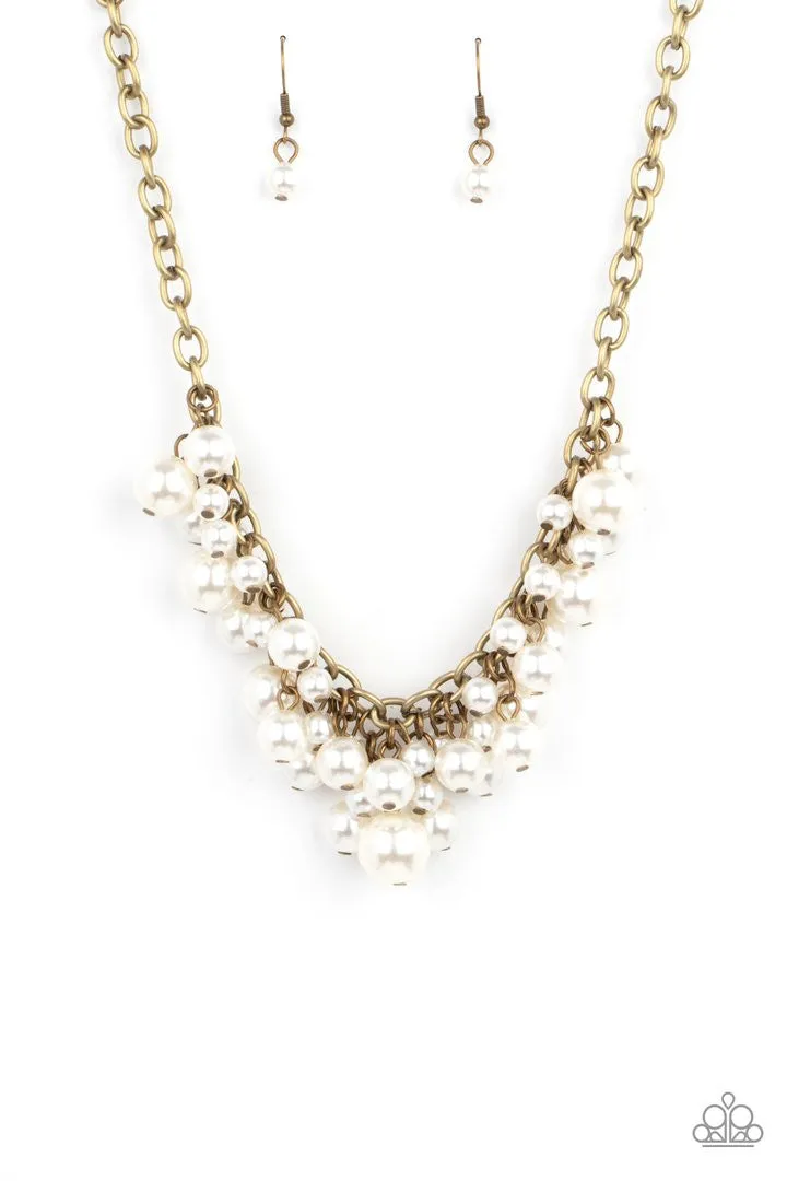 Down for the COUNTESS Brass Paparazzi Necklace