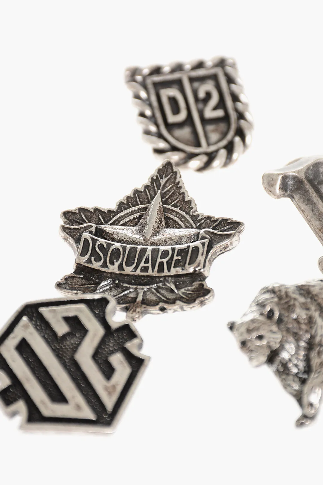 Dsquared2 Set Of 6 Silver-Tone Metal Brooches