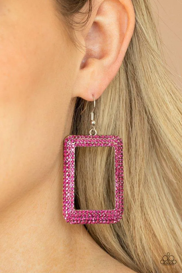 Earring ~ World FRAME-ous - Pink