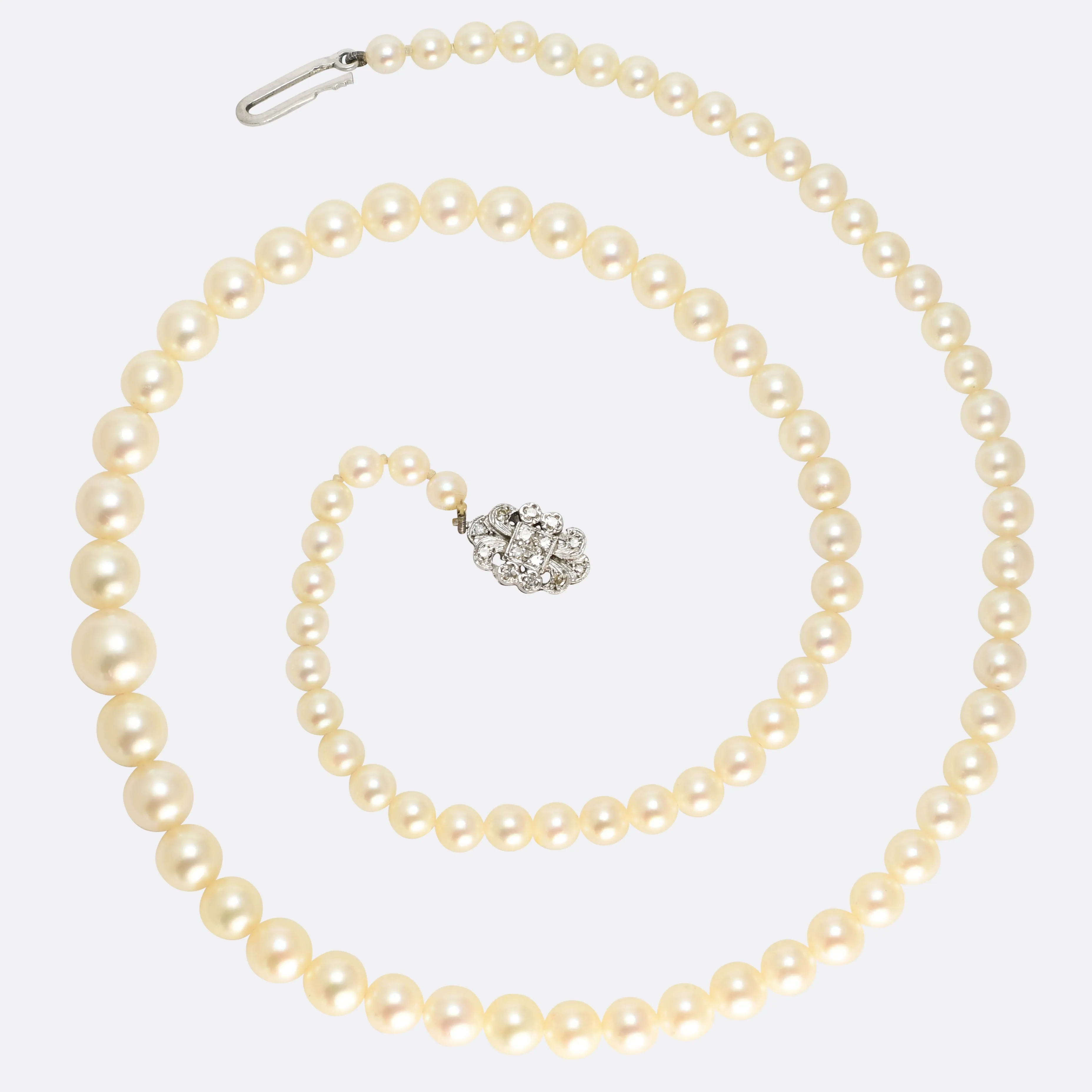 Edwardian Strand Of Natural Pearls Necklace