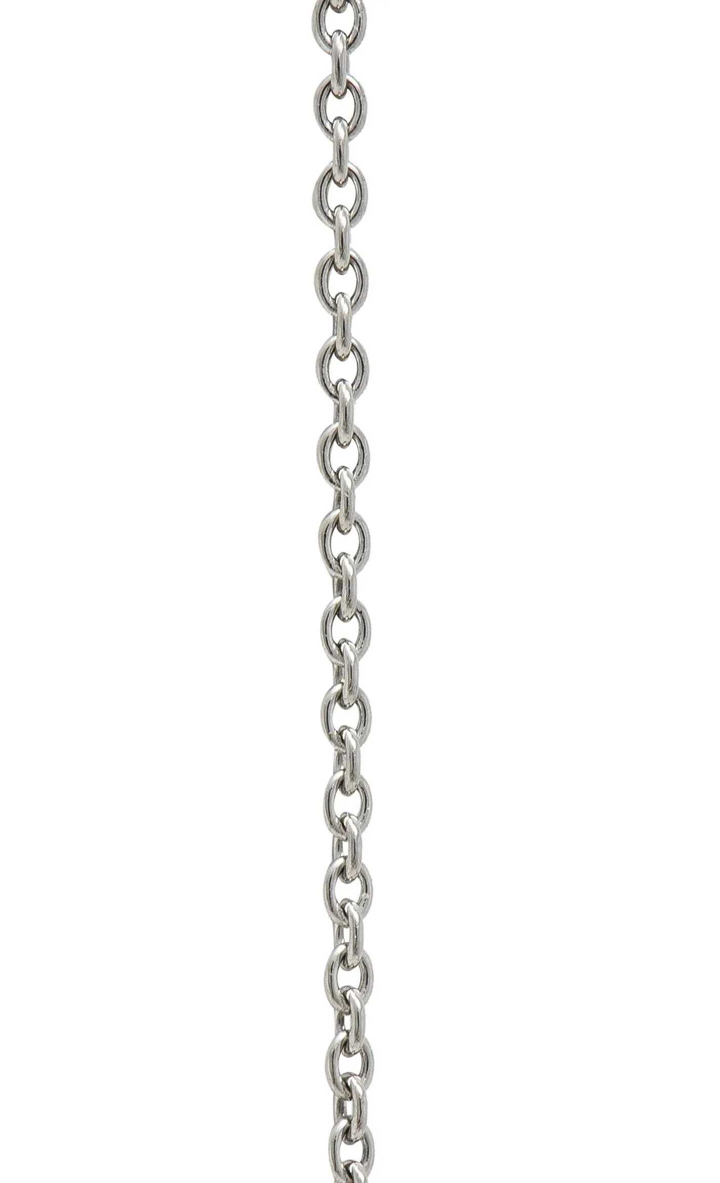 Elsa Peretti Tiffany & Co. Diamond Platinum 22MM Open Heart Vintage Pendant Necklace