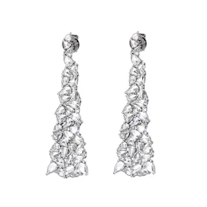 Enchanted Evening Mimosa Diamond Chandelier Whitegold Earrings
