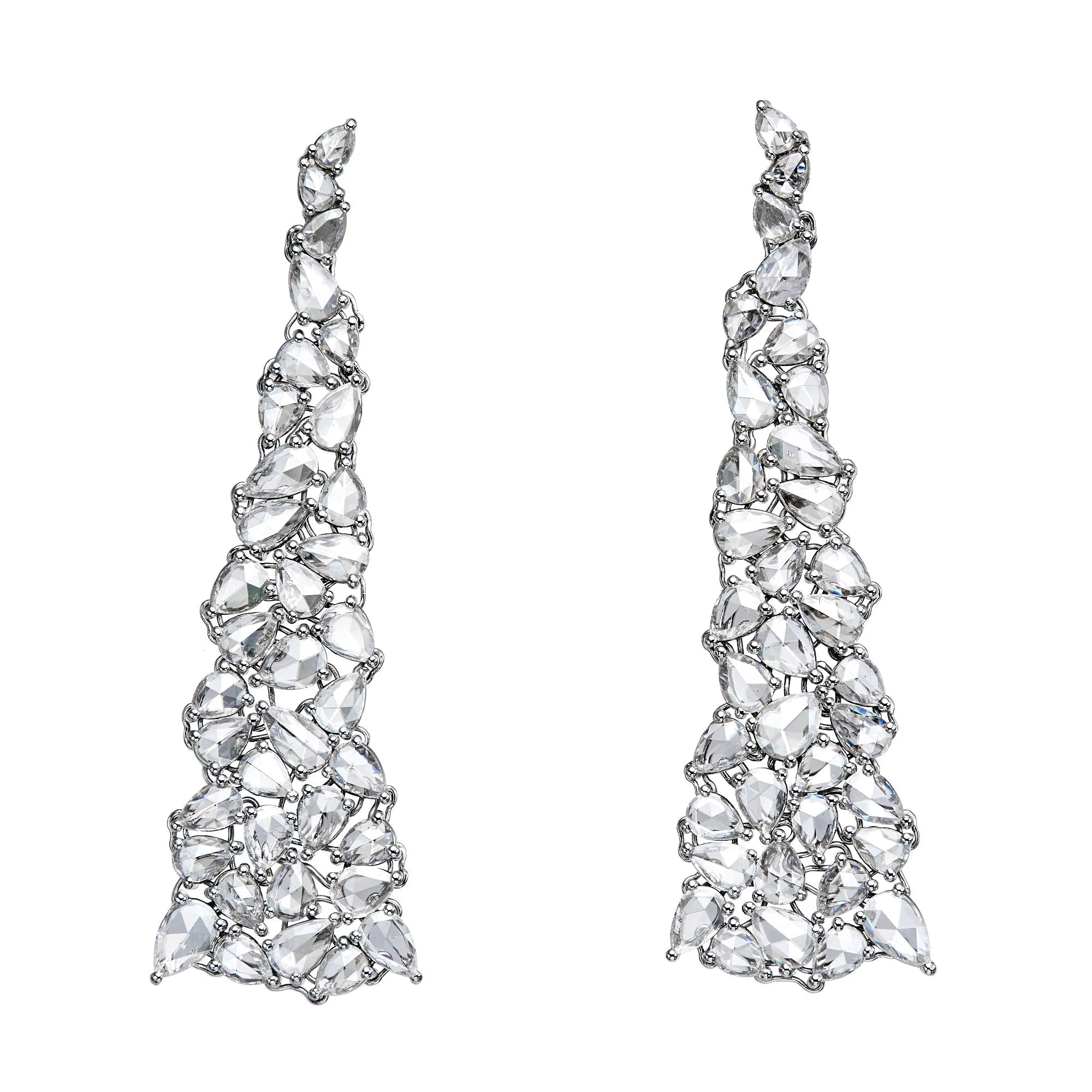 Enchanted Evening Mimosa Diamond Chandelier Whitegold Earrings