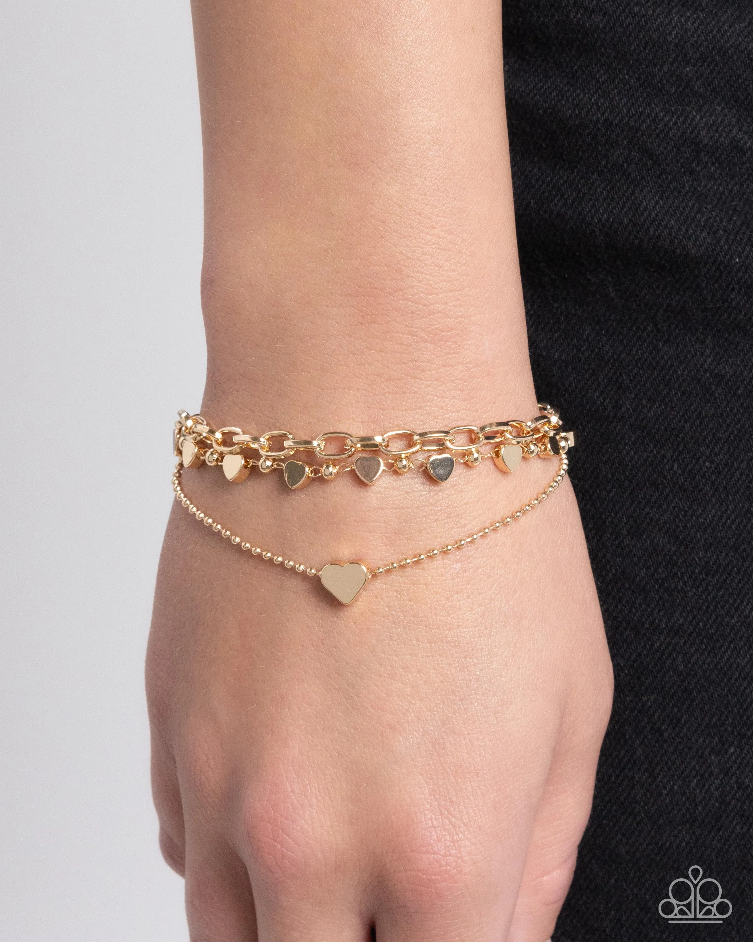 Endearing Ending - Gold (Heart) Bracelet