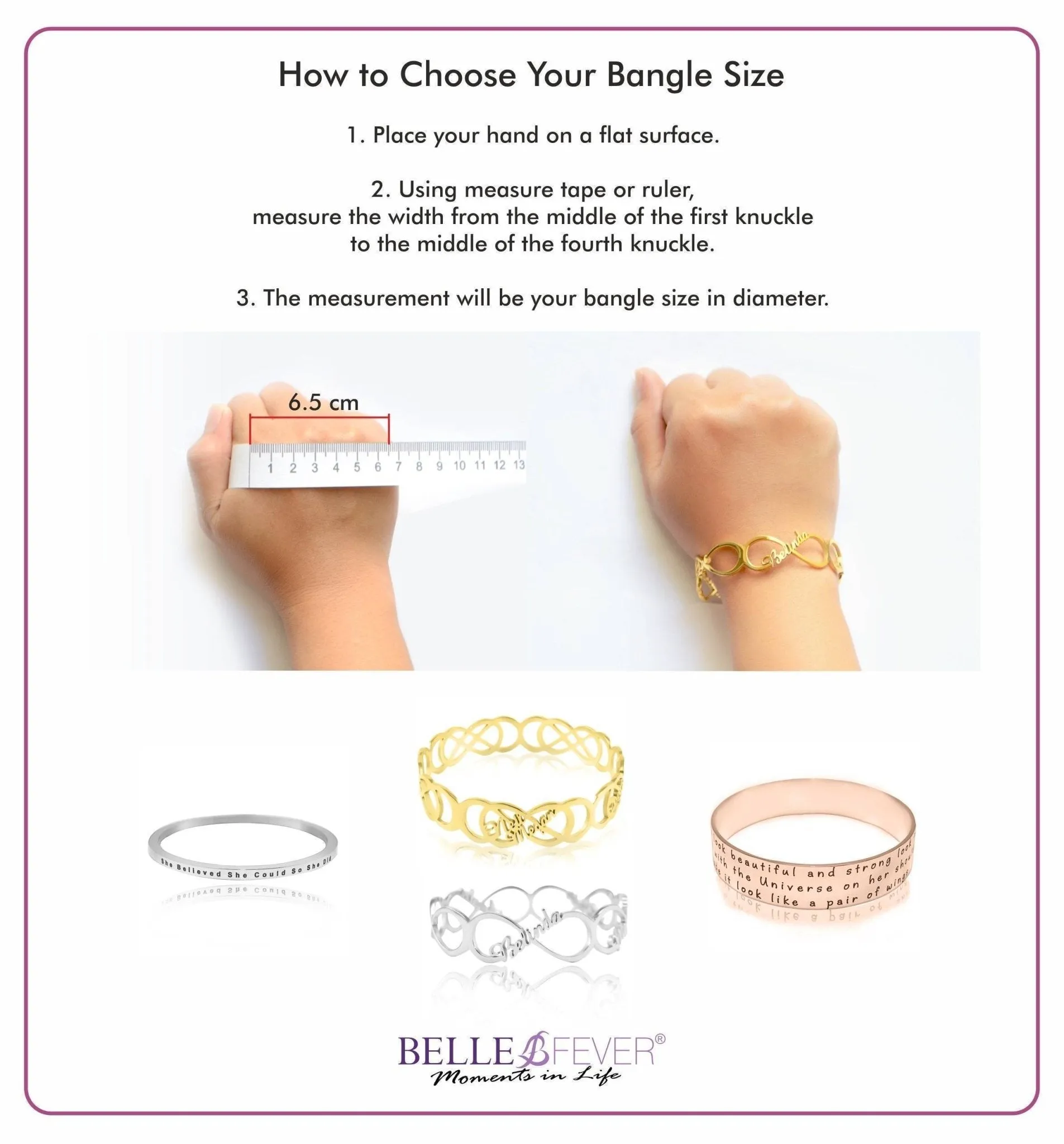 Endless Double Infinity Name Bangle