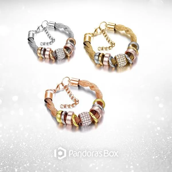 Entwined Metal Bracelet Trio - 3pc Set